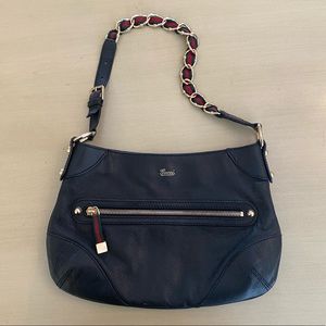 Gucci Authentic Black Leather Princy Chain Hobo Bag